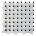 Basketweave Carrara with Black Dot
