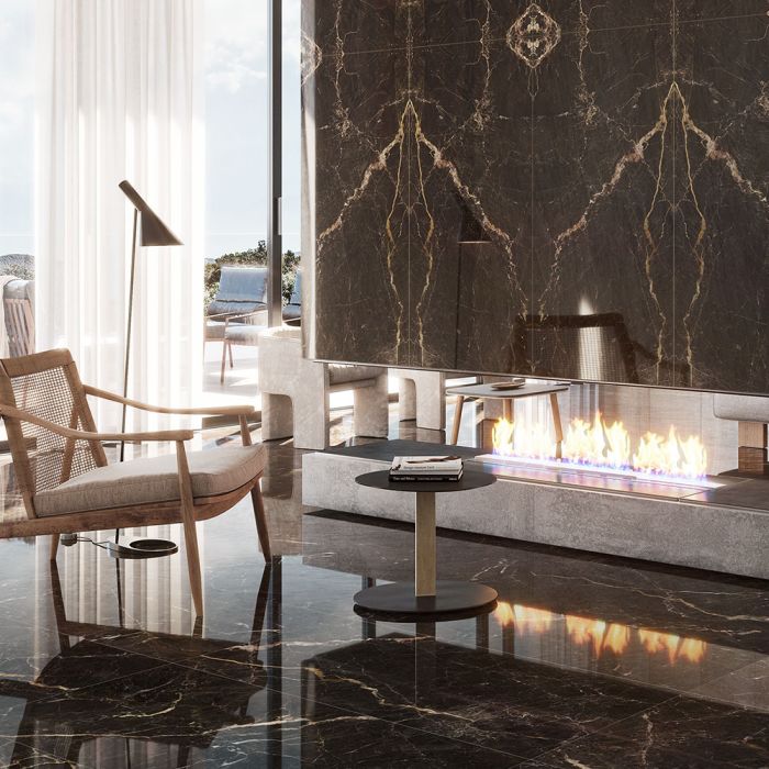 Refrazione Windsor Black 24X48 Polished