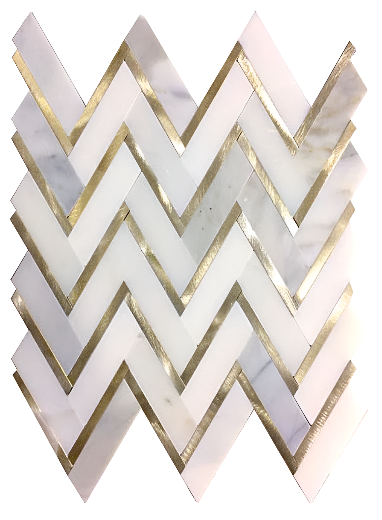 Calacatta Gold Herringbone Metal Gold Polished