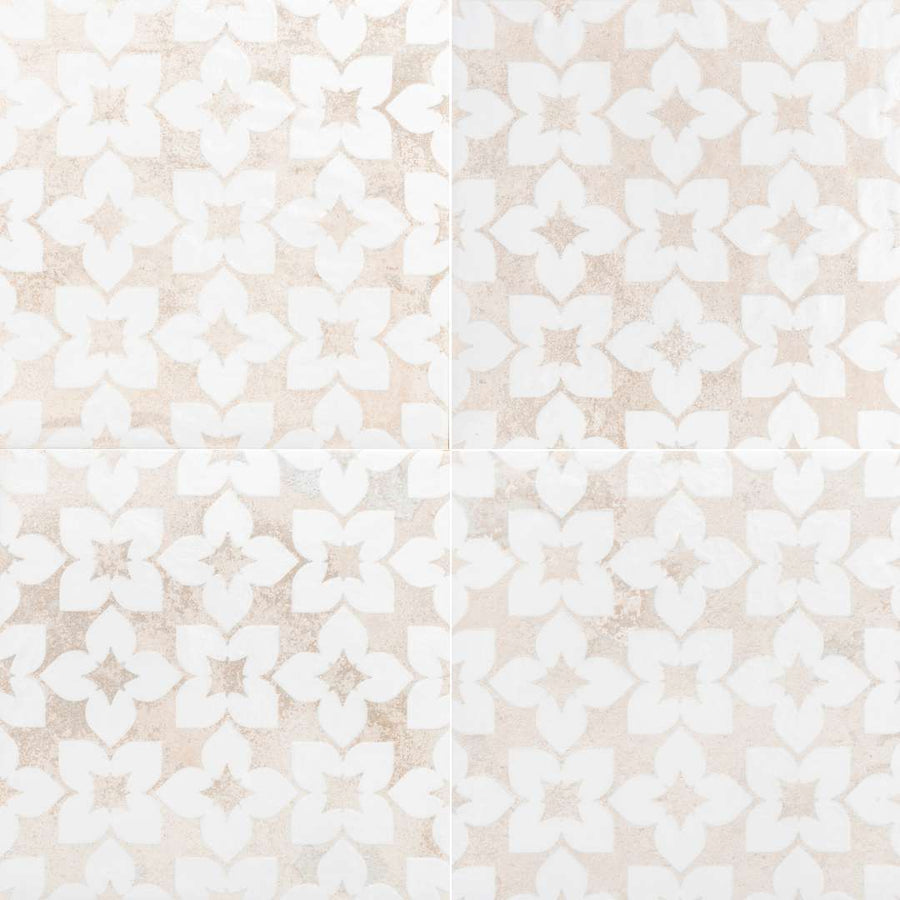 Spirit White 8x8 Polished Porcelain