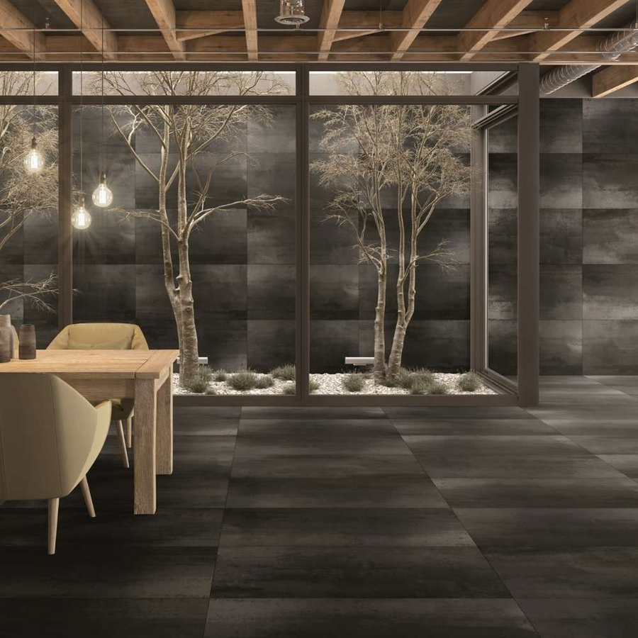 Corten Black 24x48 Porcelain Matte