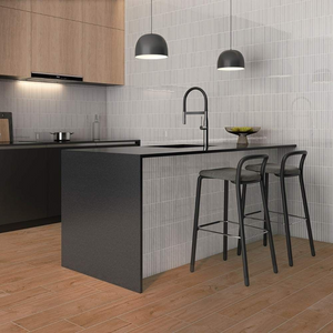 Krom Ash 14x14  Ceramic Glossy tile sample