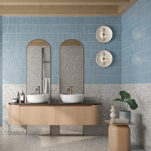 Krom Teal 14x14  Ceramic Glossy tile sample